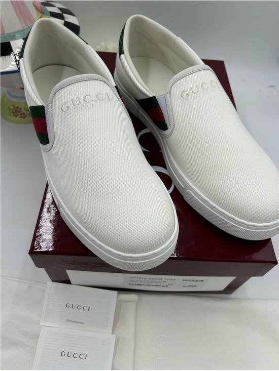 Men’s Gucci ace slip on sneaker size 12 fits 13 US made in Italy main image 7